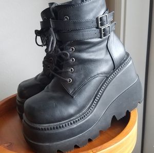 Demonia Vegan Leather Platform Boots
